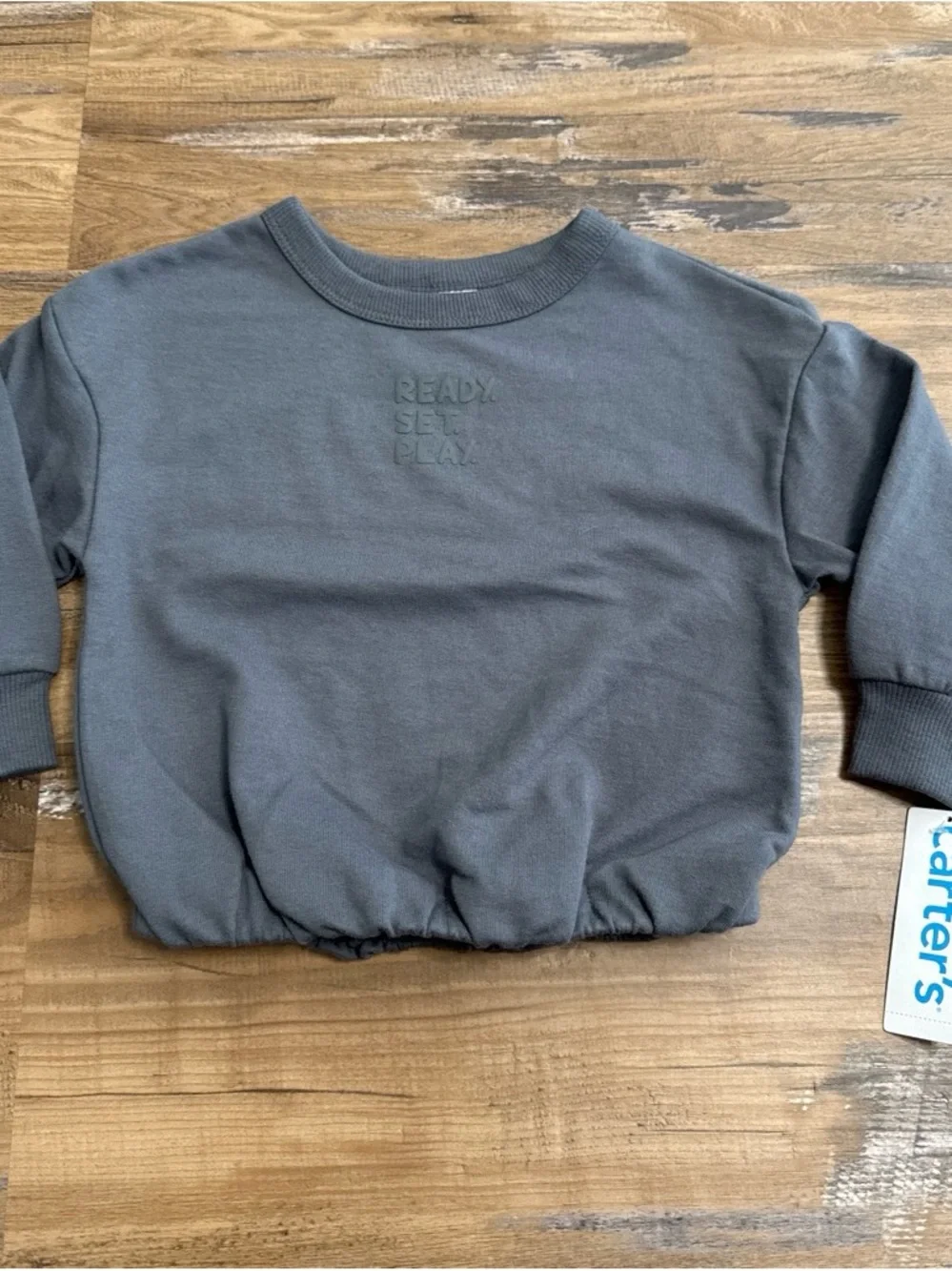 Carter's Girls Gray 'Ready, Set, Play' Pullover Sweatshirt